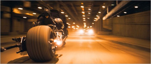 La moto de Batman y Batman