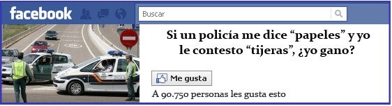 Si un policía me dice papeles y yo le contesto tijeras, ¿Yo gano? Si un policía me dice papeles y yo le contesto tijeras, ¿Yo gano?