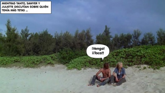 Sawyer y Juliette en la playa