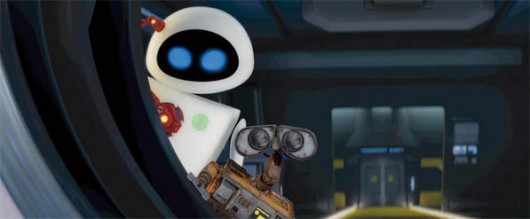 Fotograma de la película, Eva y Wall.E