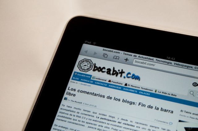 Blog en el iPad