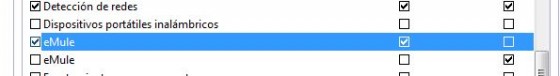 Permitiendo el eMule en el Firewall